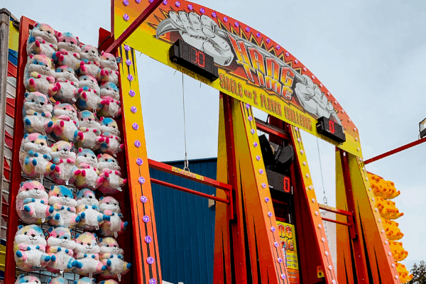 Hang time game with plush